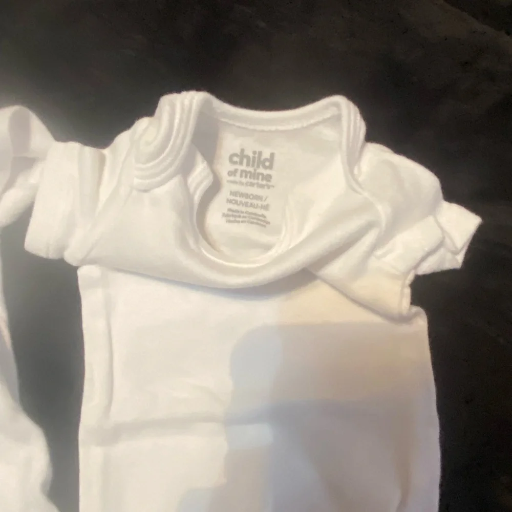 Child of Mine Classic White Bodysuit Set - Picture 3 of 6